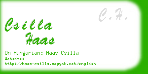 csilla haas business card